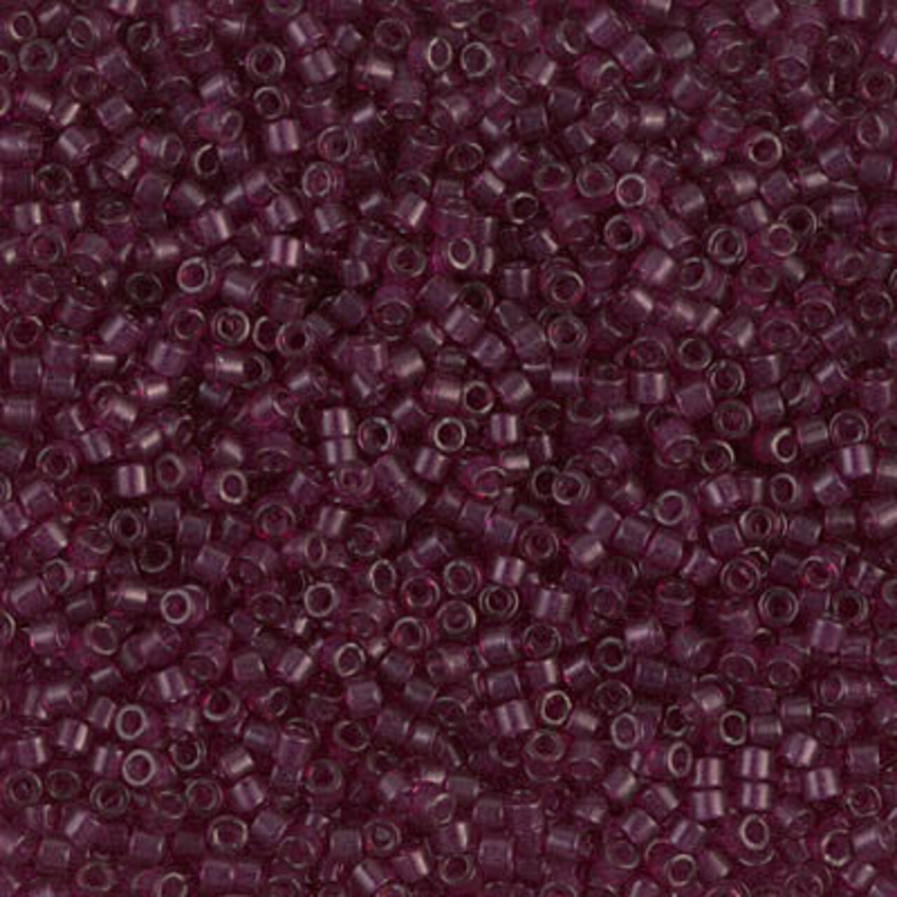 Miyuki Delica Bead 11/0, DB1312, Dyed Transparent Wine, 5 grams